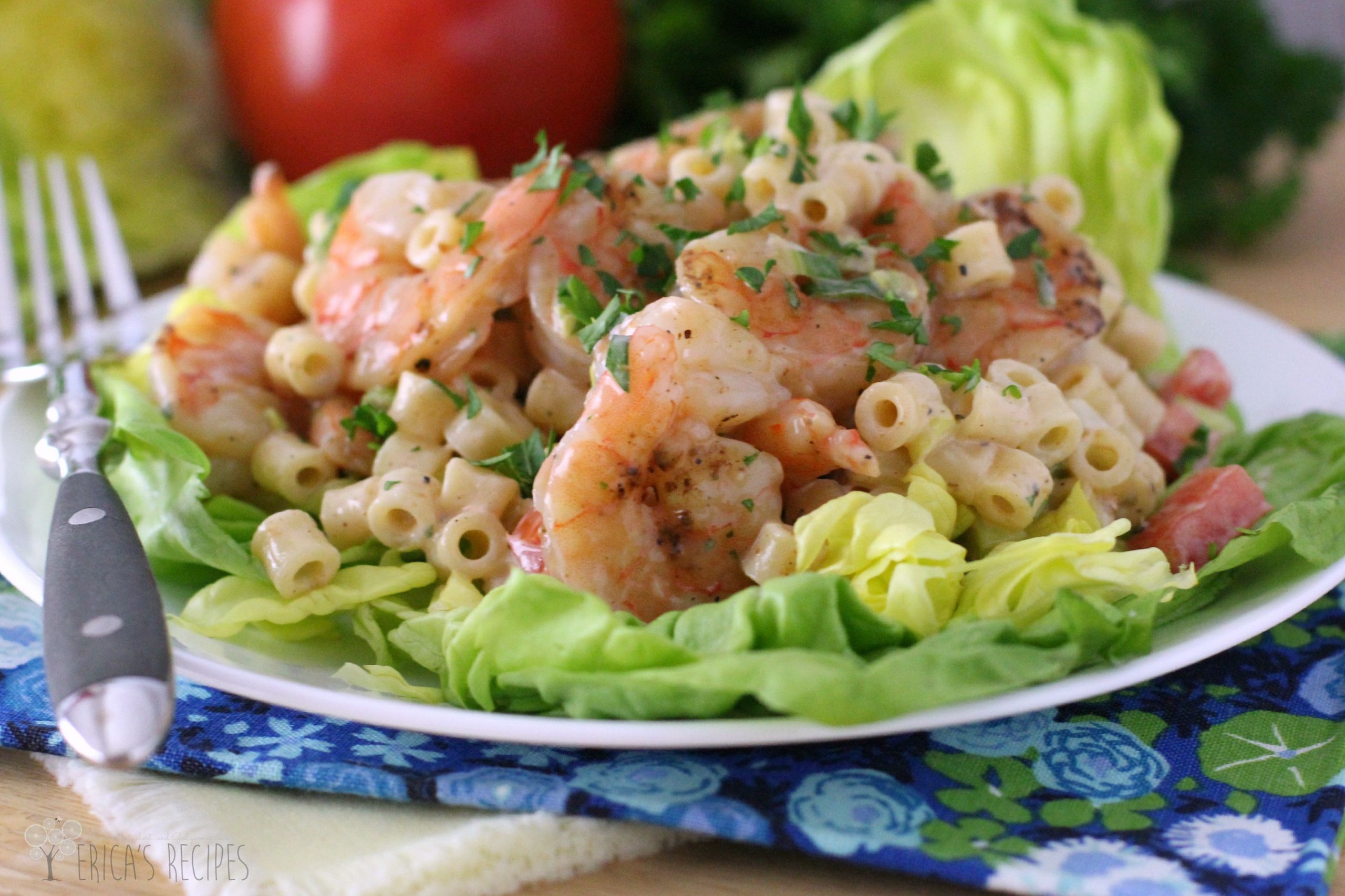 Pasta Salad With Shrimp
 Healthy Grilled Shrimp Cocktail Pasta Salad Erica s Recipes