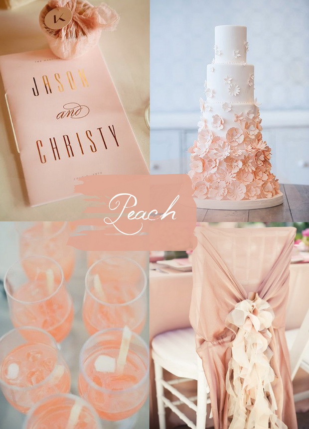 Peach Color Wedding
 Shades of Pink for Spring Summer Wedding 2015