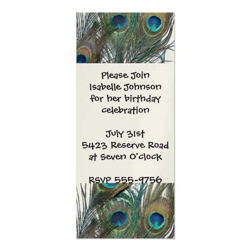 Peacock Birthday Invitations
 Colorful Peacock Birthday Invitations