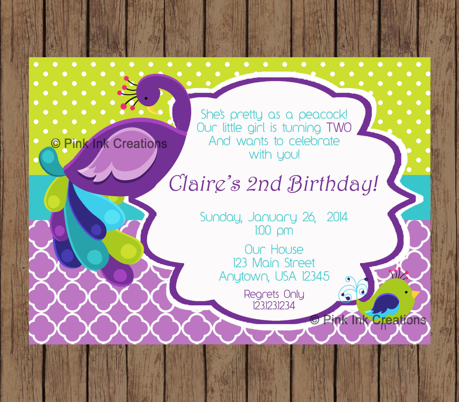 Peacock Birthday Invitations
 Peacock Birthday Invitation Peacock Baby Shower Invitation