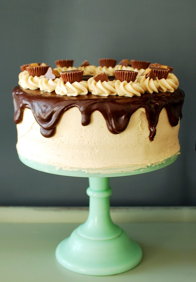 Peanut Butter Birthday Cake
 Chocolate Peanut Butter Birthday Cake Katie Cakes