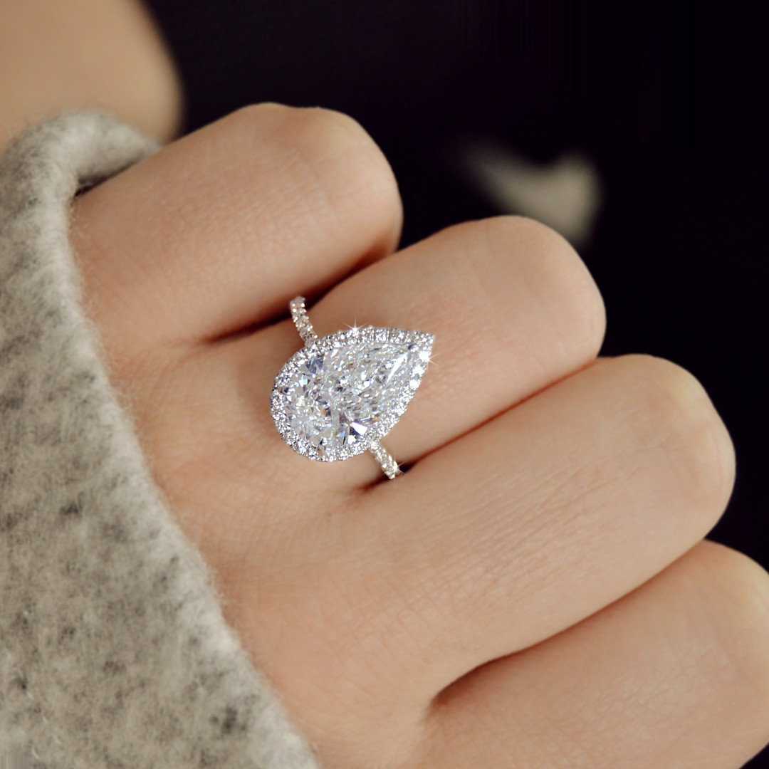 Pear Diamond Engagement Rings
 Pear Shape Diamonds – Ascot Diamonds