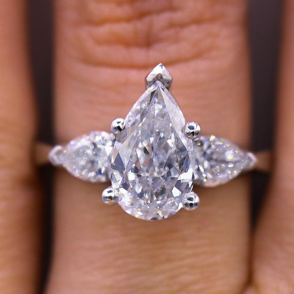 Pear Diamond Engagement Rings
 Unique Pear Shaped Diamond Engagement Ring Tradesy