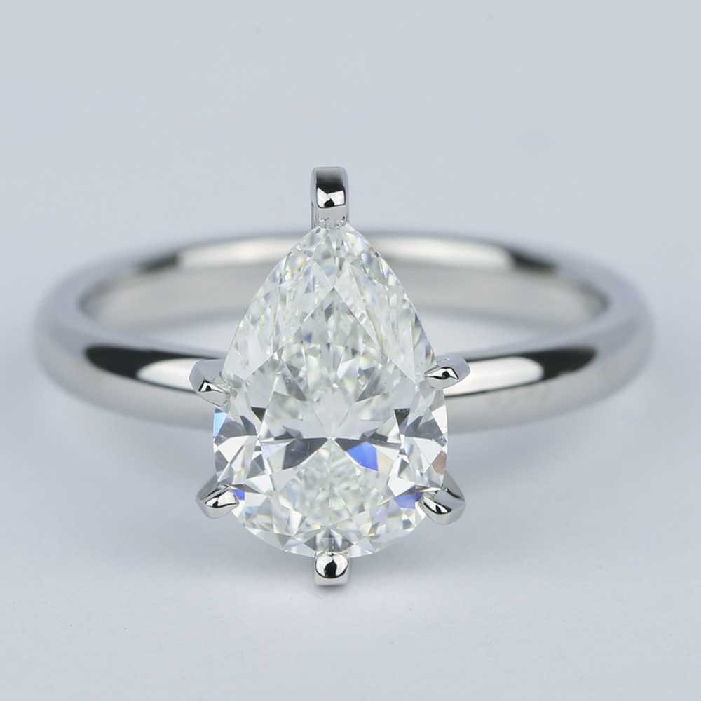 Pear Diamond Engagement Rings
 2 Carat Pear Diamond Engagement Ring in Platinum