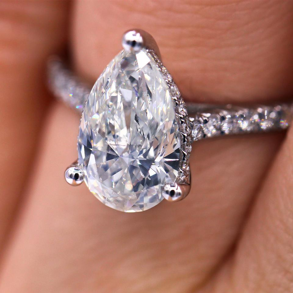 Pear Diamond Engagement Rings
 Elegant Certified 2 00 Carat Pear Cut Diamond Engagement