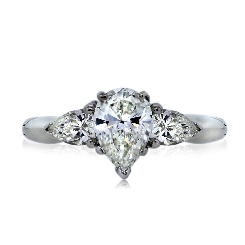 Pear Diamond Engagement Rings
 Platinum GIA Certified 0 90ct Pear Shaped Diamond