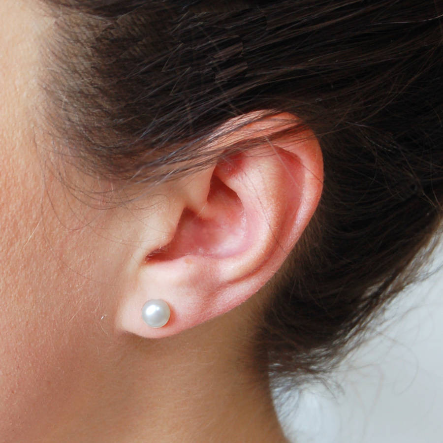 Pearl Earring Studs
 Small Pearl Stud Earrings By Highland Angel