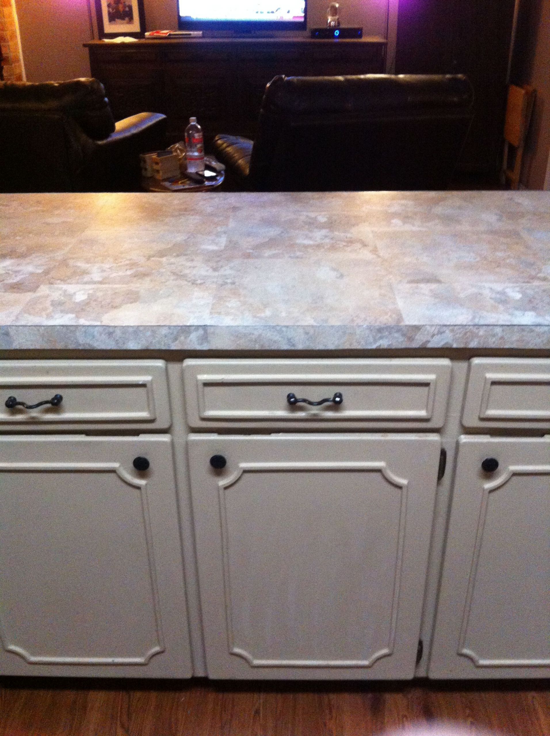 Peel And Stick Kitchen Countertops
 $40 kitchen countertop redo Peel and Stick Tiles Who