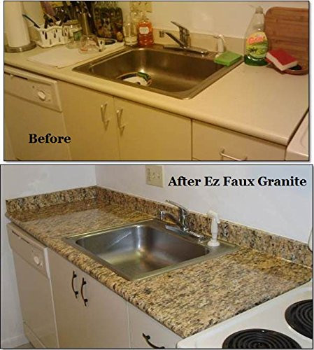 Peel And Stick Kitchen Countertops
 Kitchen GRANITE Countertop Look w ADHESIVE PET PVC FILM