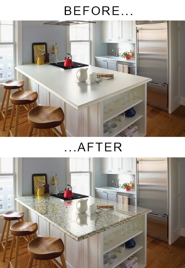 Peel And Stick Kitchen Countertops
 Decorative faux beige black marble peel n stick vinyl 264