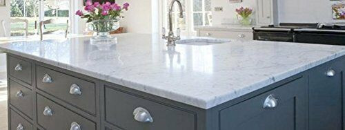 Peel And Stick Kitchen Countertops
 Laminate Counter Top Faux White Marble Peel and Stick