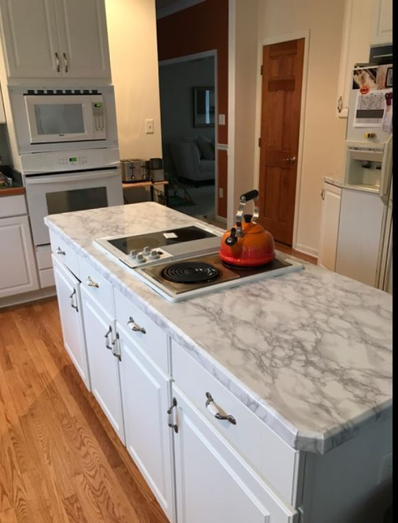 Peel And Stick Kitchen Countertops
 Peel N Stick Countertop Transformation Faux Fake Marble