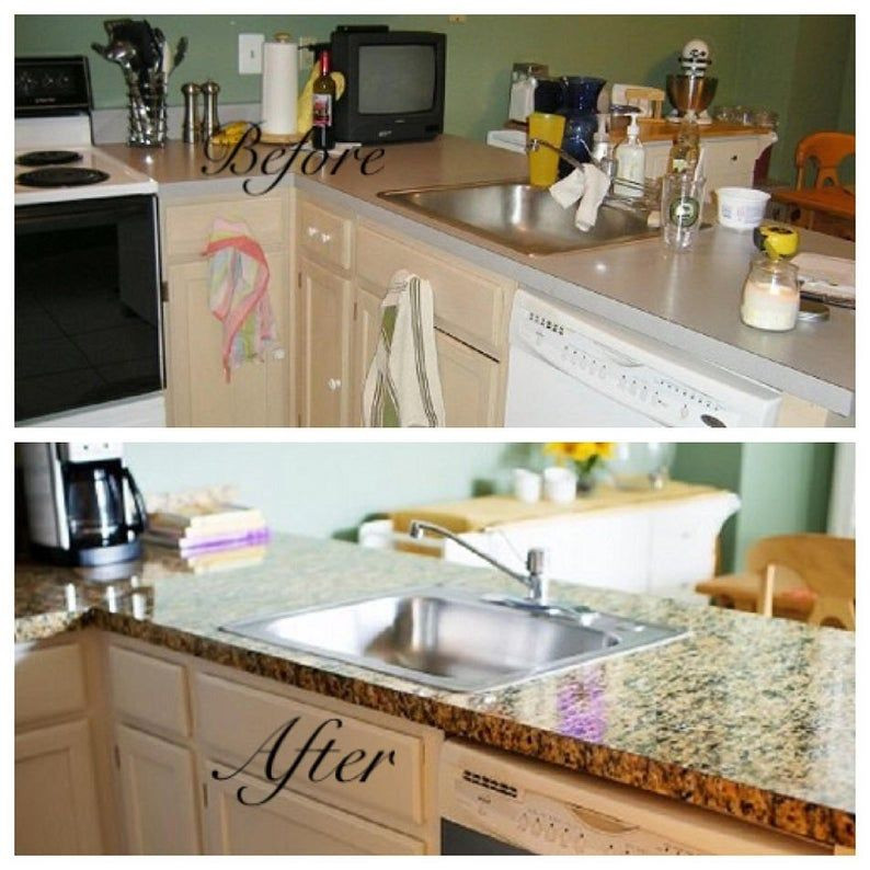 Peel And Stick Kitchen Countertops
 Waterproof Durable Decorative Counter Top Update Makeover