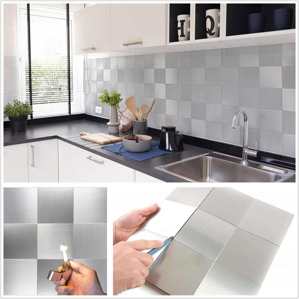 Peel And Stick Kitchen Tile
 12 Inch Square Peel and Stick Tile Backsplash for Kitchen