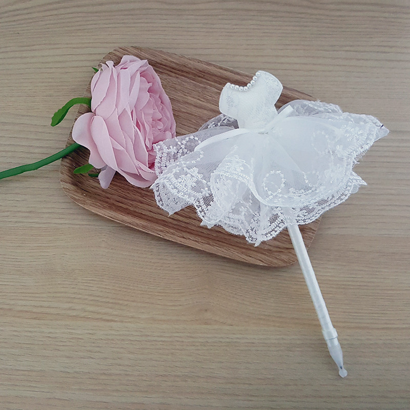 Pen For Wedding Guest Book
 Mini White Wedding Dress Wedding Guest Book Pens Rustic