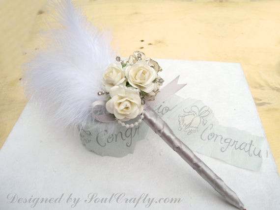 Pen For Wedding Guest Book
 Wedding Guest book pen Gatsby Wedding Cottage Chic Wedding