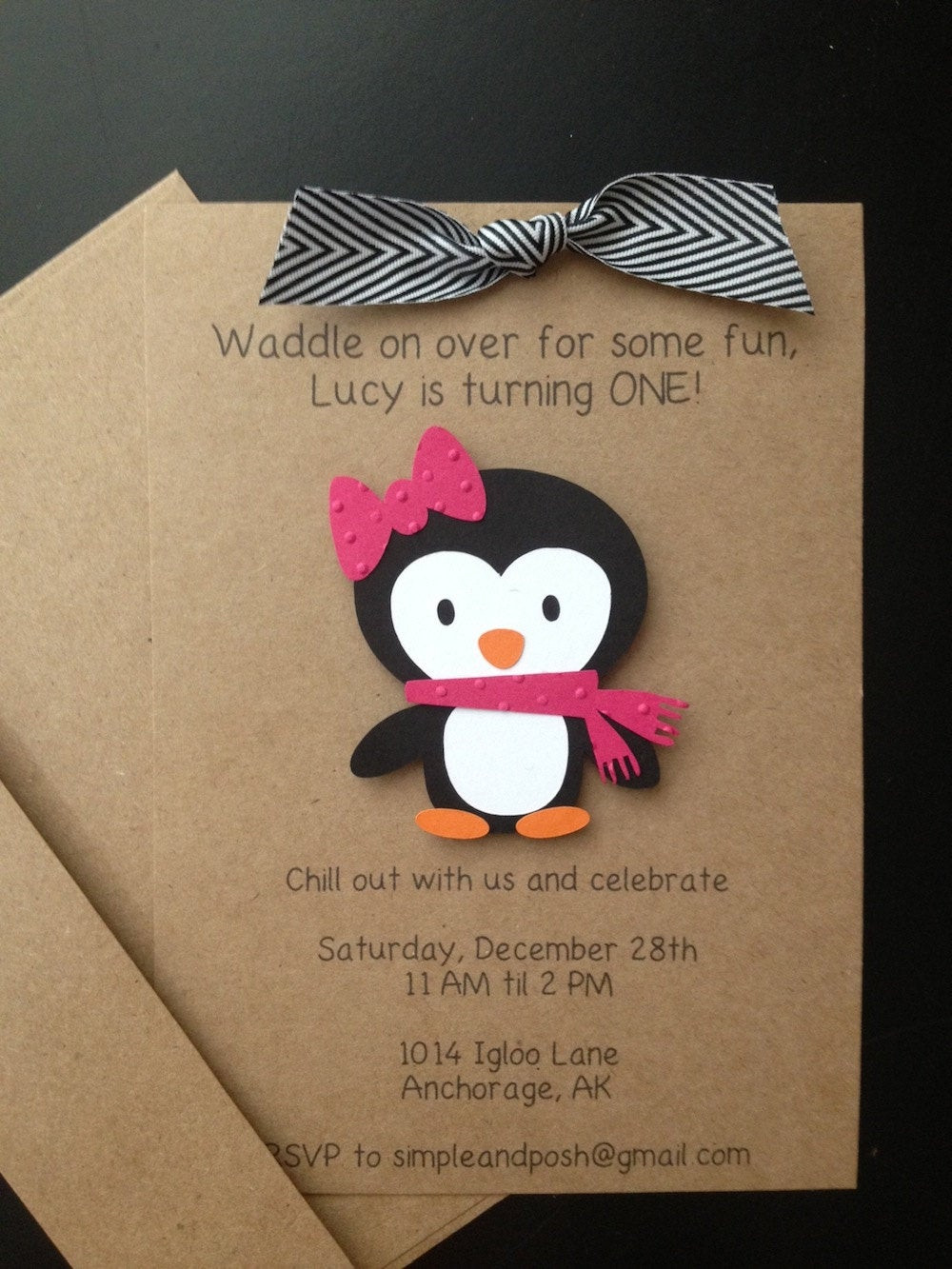 Penguin Birthday Invitations
 Penguin Invitation Birthday Invitation Baby by SimpleandPosh