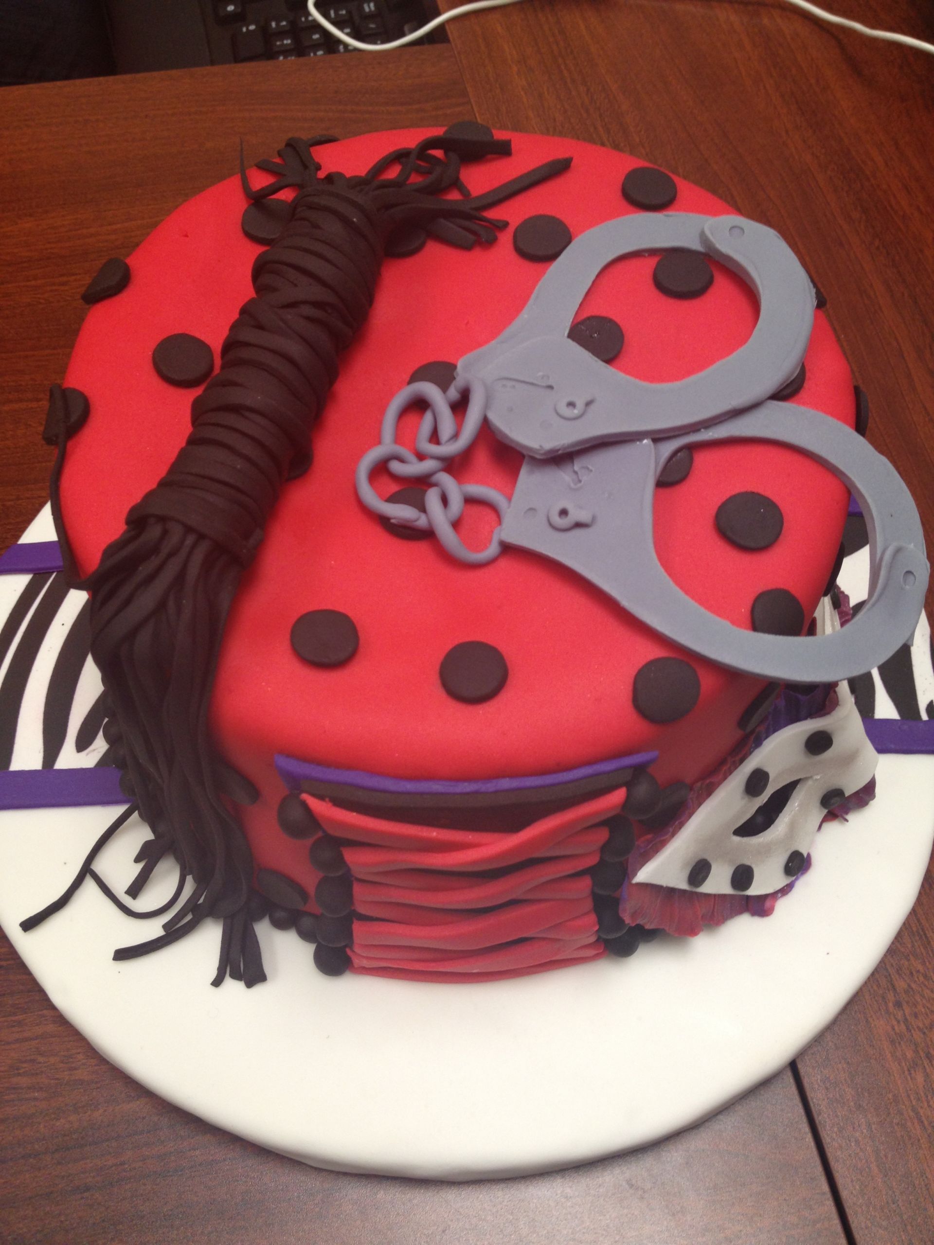 Penis Birthday Cakes
 fondant handcuffs