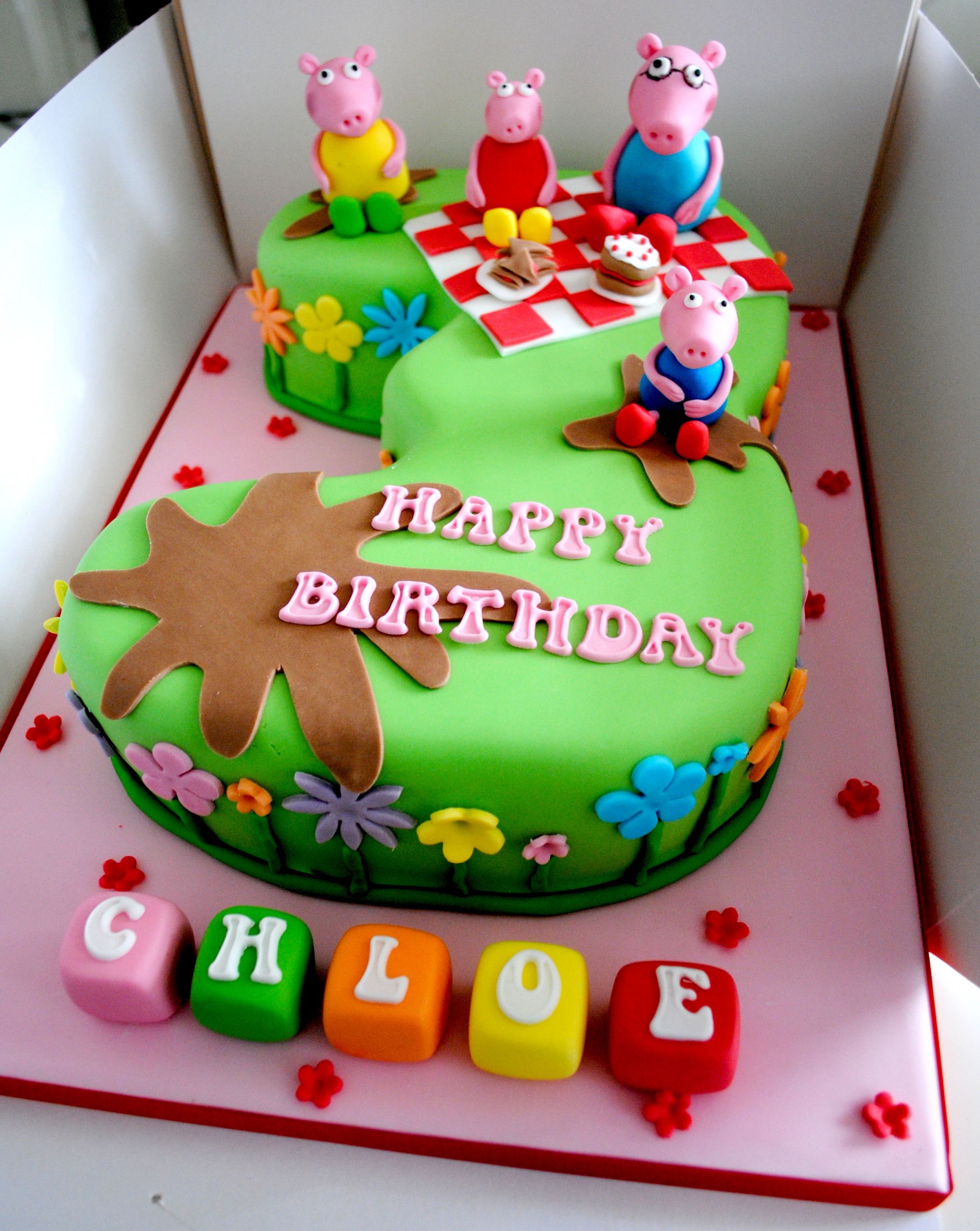 Peppa Pig Birthday Cakes
 Miss Cupcakes Blog Archive Peppa Pig picnic number cake