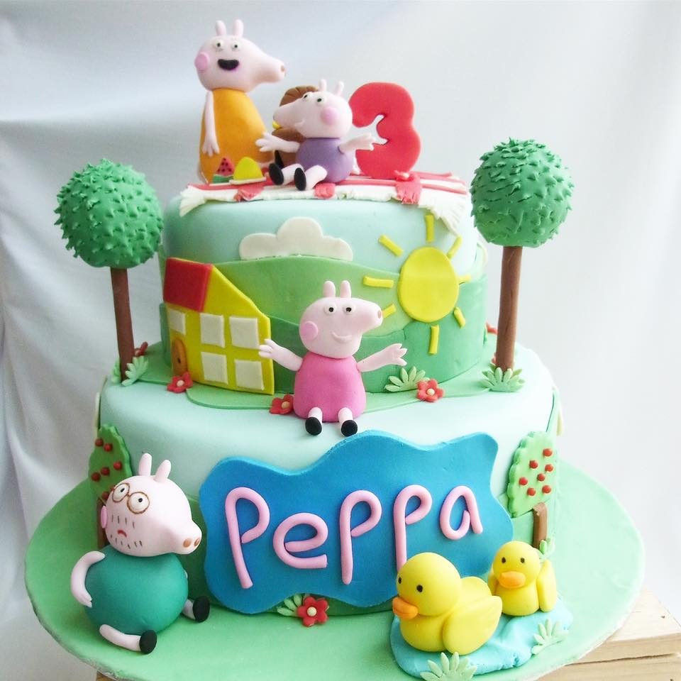 Peppa Pig Birthday Cakes
 12 Cute Peppa Pig Birthday Cake Designs in Singapore