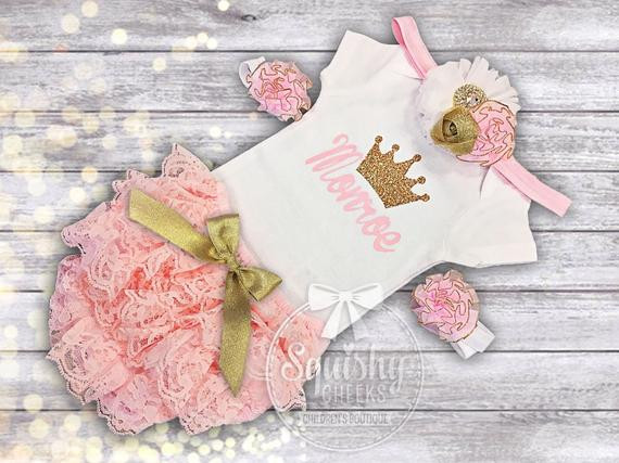 Perfect Baby Gift
 Perfect Baby Shower Gift Baby Girl Outfit Pink and Gold