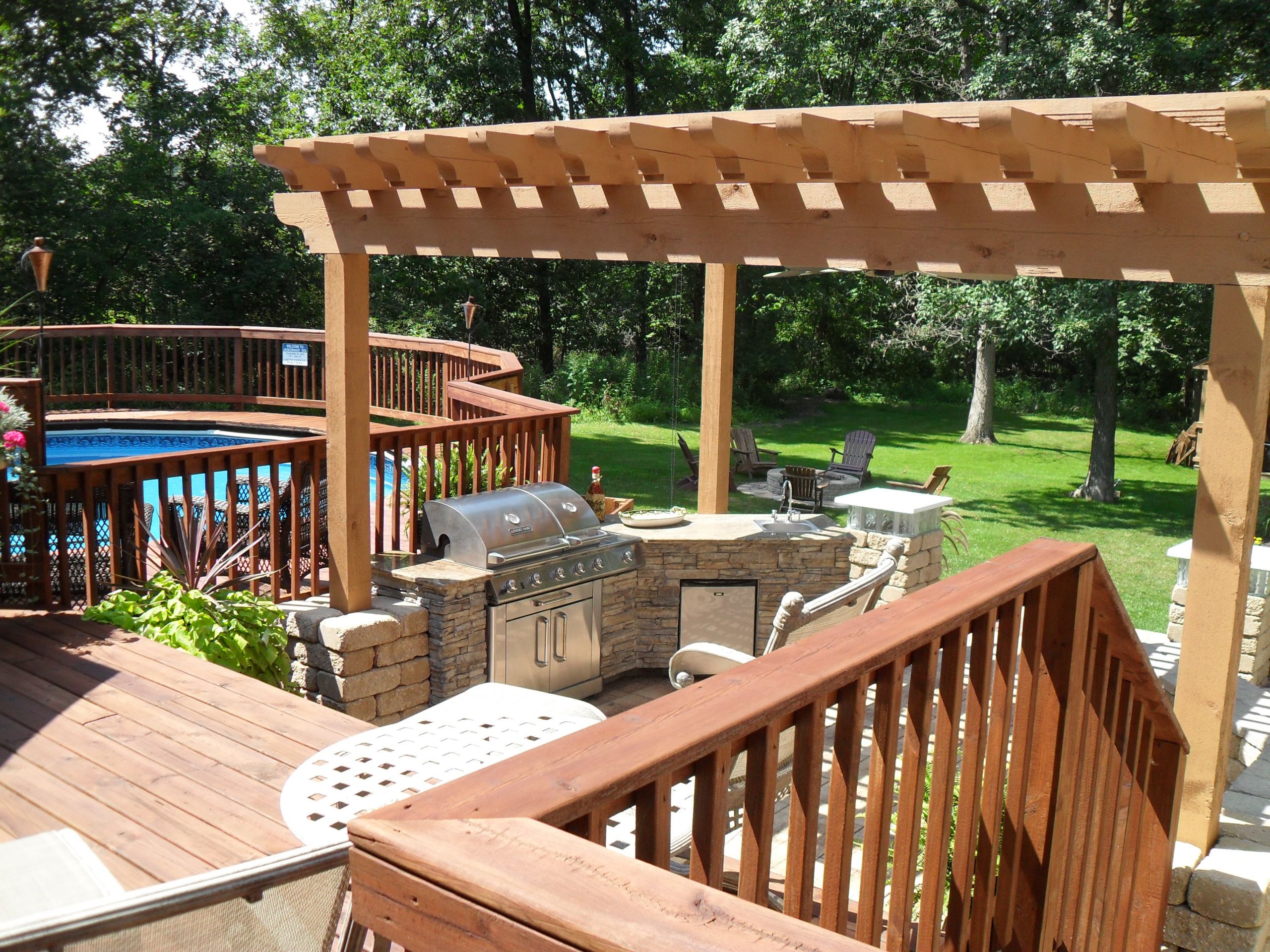 Pergola Outdoor Kitchen
 Outdoor Kitchen w Pergola First Class Decks