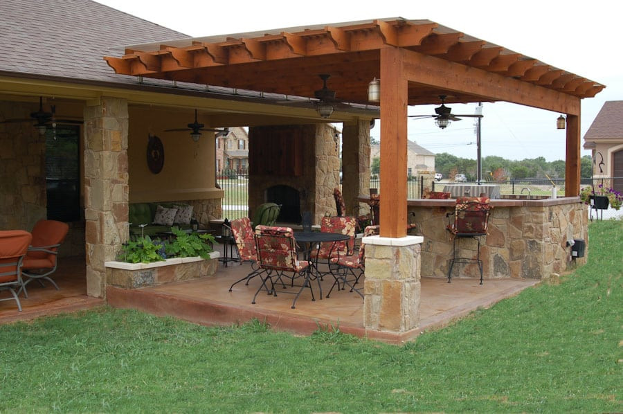 Pergola Outdoor Kitchen
 Outdoor Kitchen Weatherproof Pergola Austin Outdoor Living