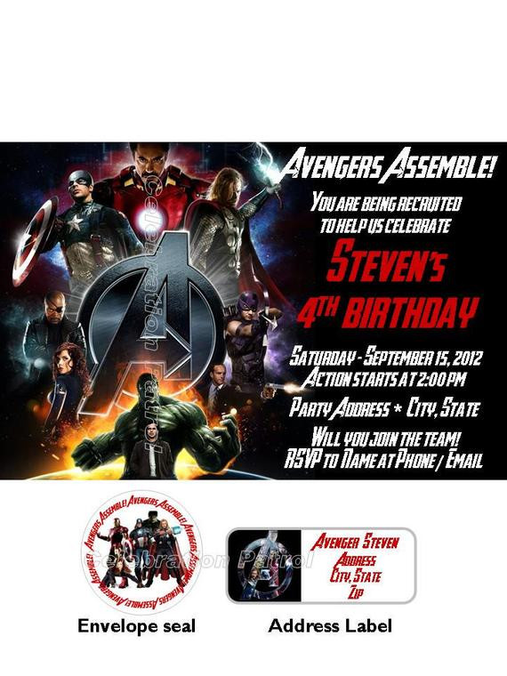 Personalized Avengers Birthday Invitations
 301 Moved Permanently