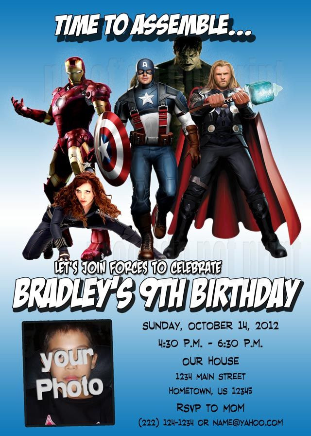Personalized Avengers Birthday Invitations
 Personalized Invitations