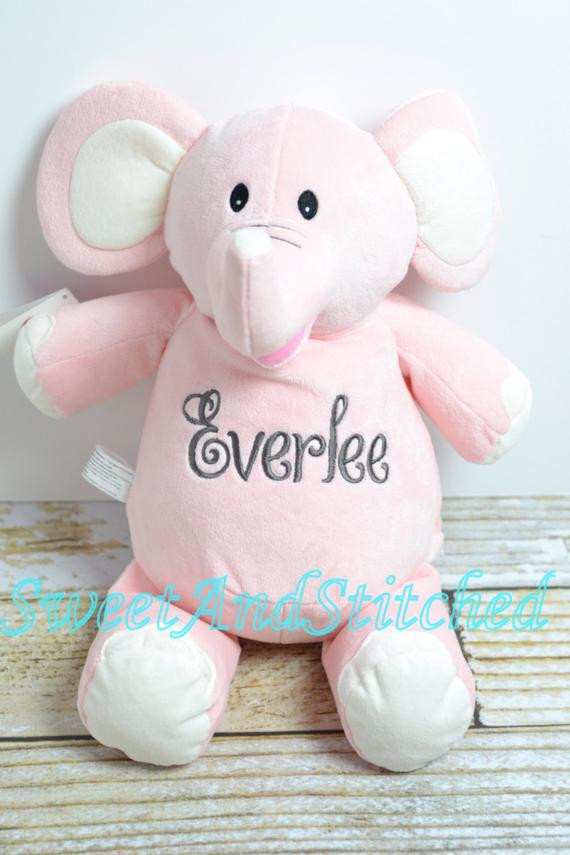 Personalized Baby Gift Etsy
 Personalized Stuffed Animal baby t by SweetAndStitched