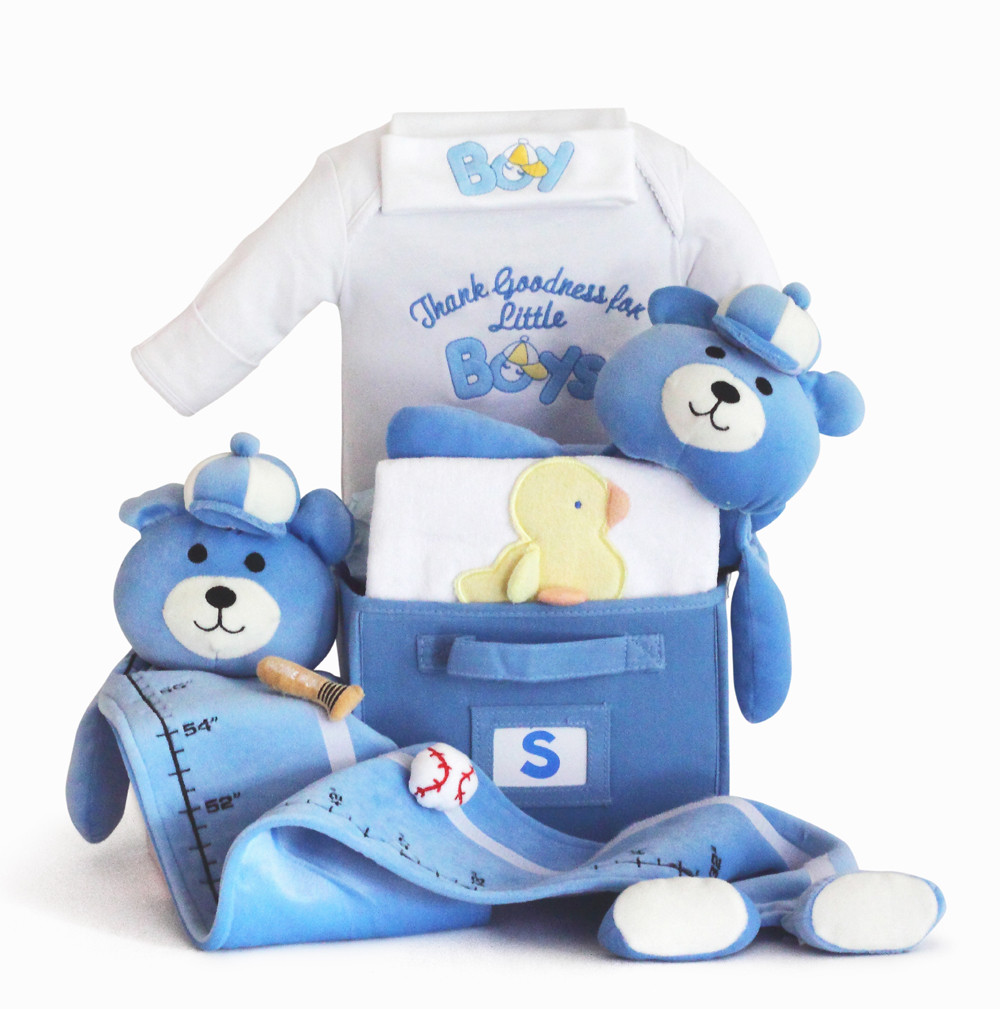 Personalized Baby Gifts For Boys
 Goodness for Baby Boy Gift Basket from Silly Phillie
