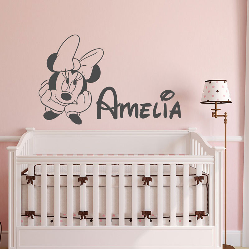 Personalized Baby Wall Decor
 Aliexpress Buy Minnie Mouse Personalized Baby Girl