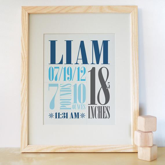 Personalized Baby Wall Decor
 Art and Decor Baby Gift Personalized Baby Wall Art by