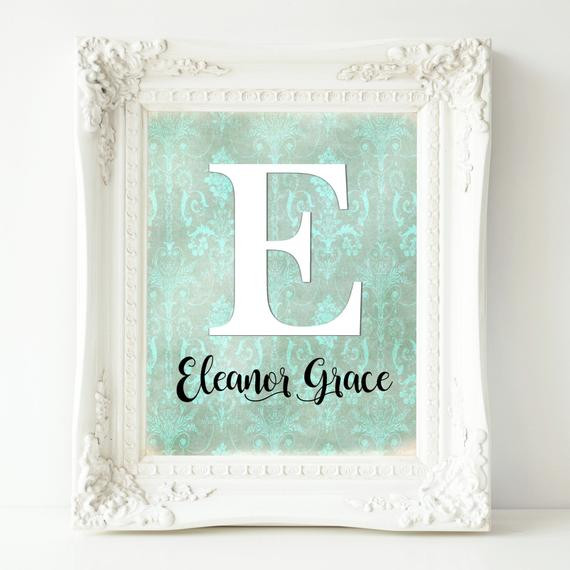 Personalized Baby Wall Decor
 Personalized baby girl nursery wall art by SweetVintageDesigns