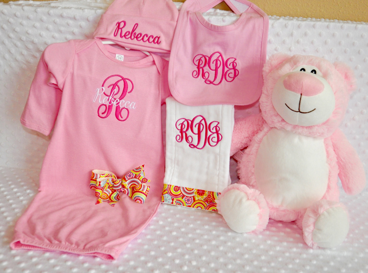 Personalized Gifts For New Baby
 Personalized Baby Gift Girl Layette OUTFIT Southern Monogram