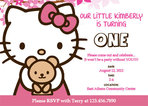 Personalized Hello Kitty Birthday Invitations
 FREE Personalized Hello Kitty Birthday Invitations