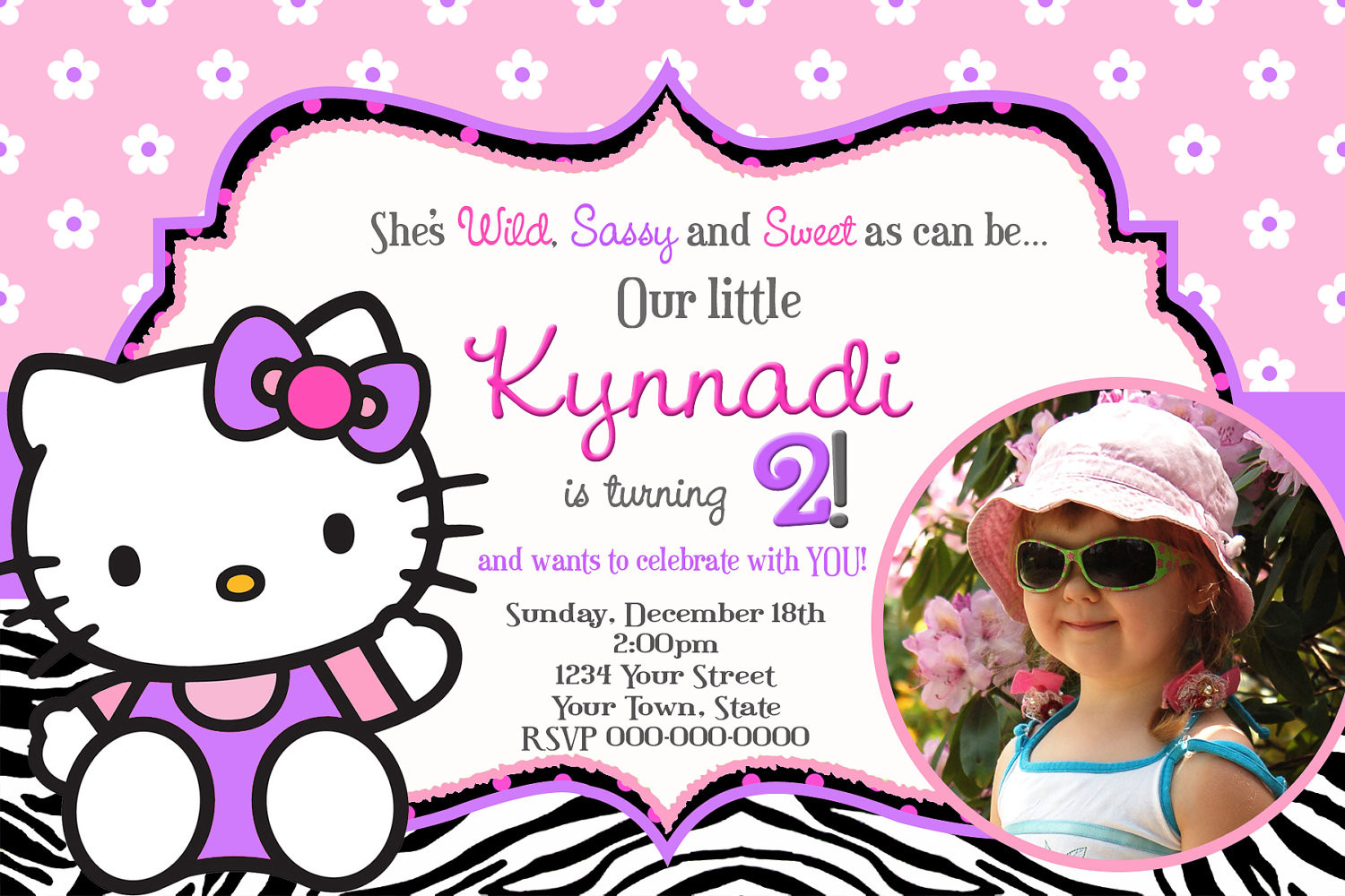 Personalized Hello Kitty Birthday Invitations
 FREE Personalized Hello Kitty Birthday Invitations