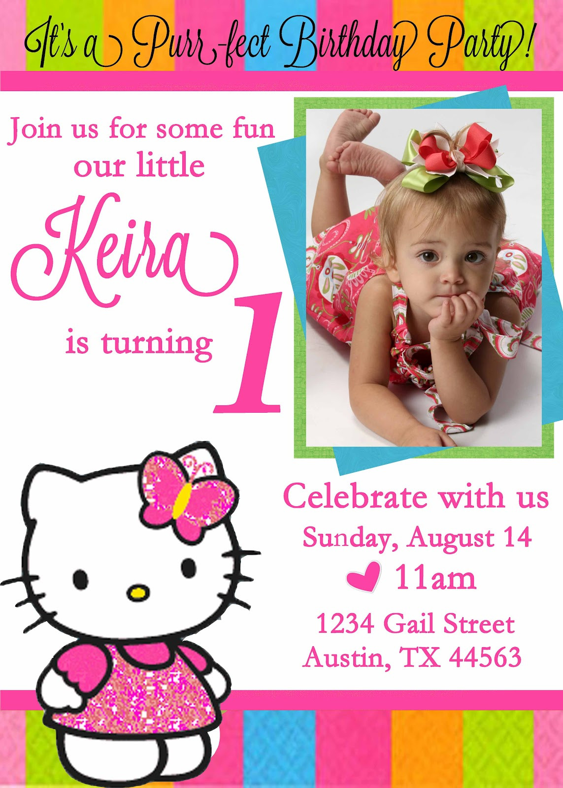 Personalized Hello Kitty Birthday Invitations
 FREE Personalized Hello Kitty Birthday Invitations