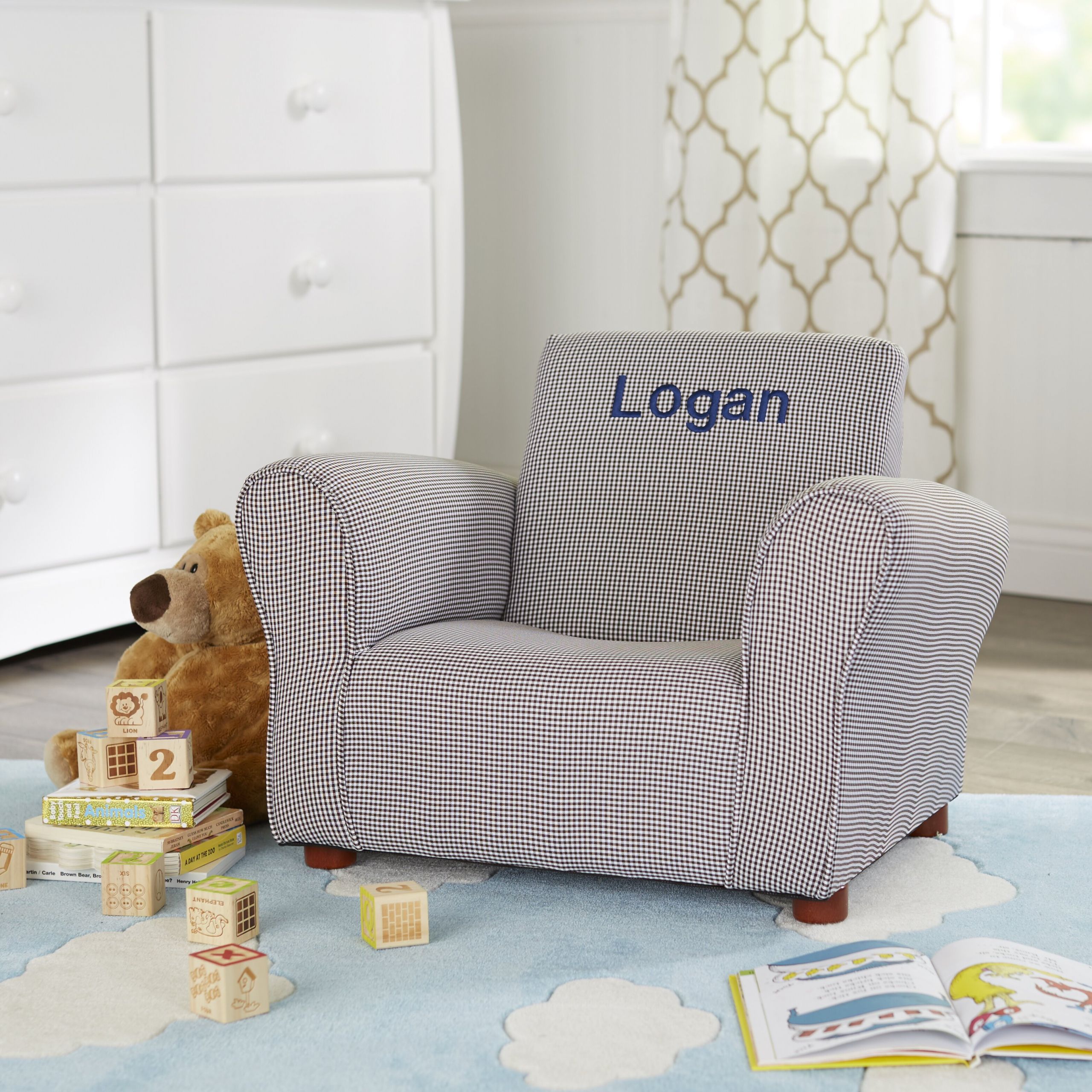 Personalized Kids Chair
 Little Furniture Personalized Kids Club Chair