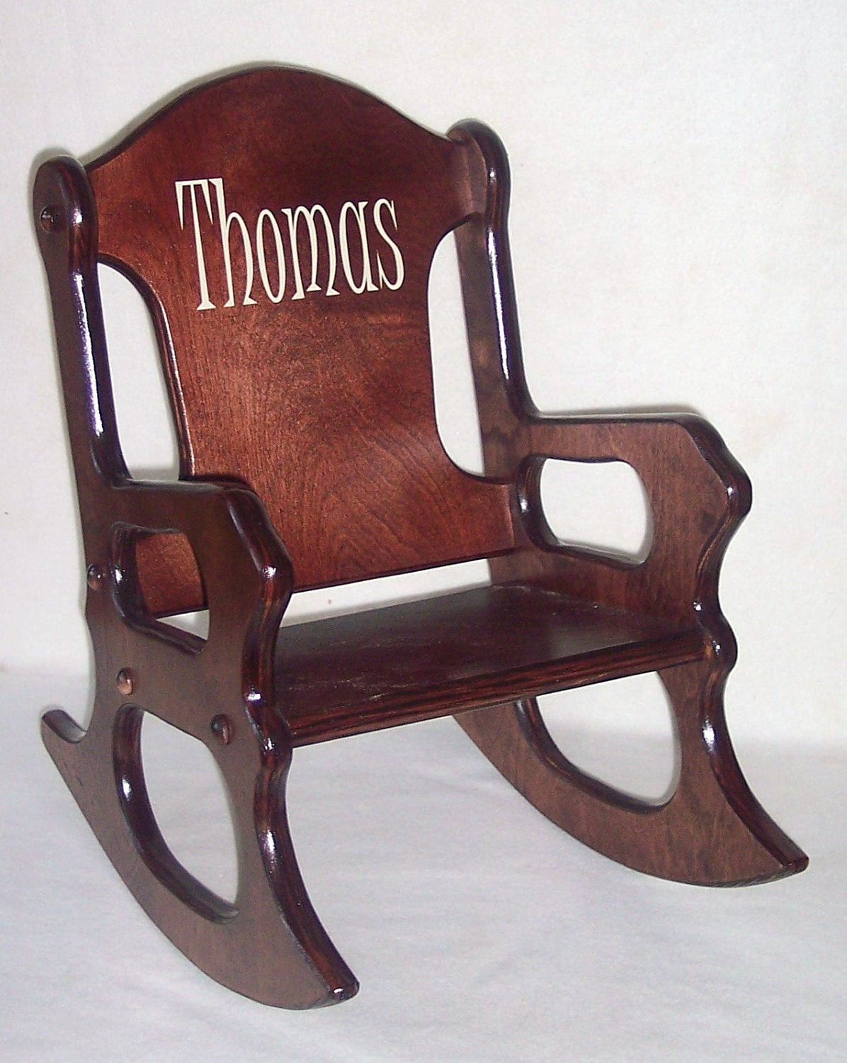 Personalized Kids Chair
 Wooden Kids Rocking Chair personalized cherry finish