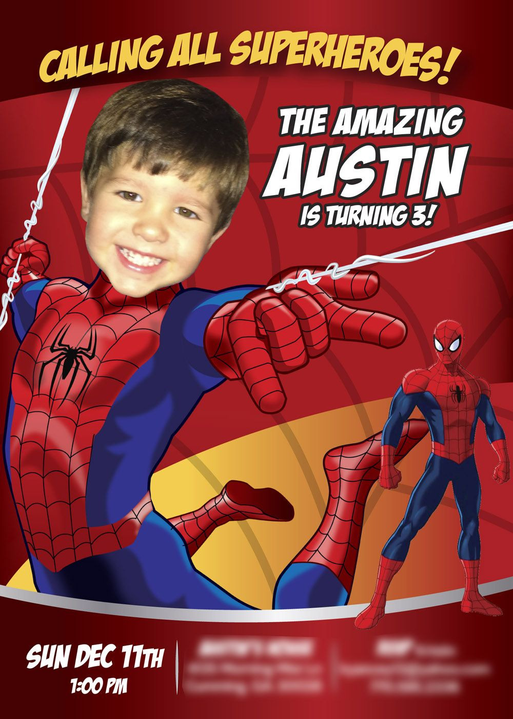 Personalized Spiderman Birthday Invitations
 A nice sample Spiderman Spiderman Invitation Spiderman