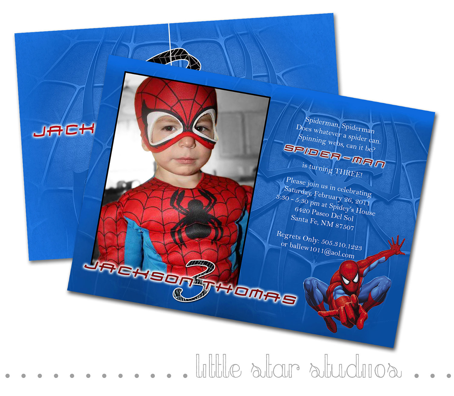 Personalized Spiderman Birthday Invitations
 Spiderman Custom Birthday Invitation by Hullaballew