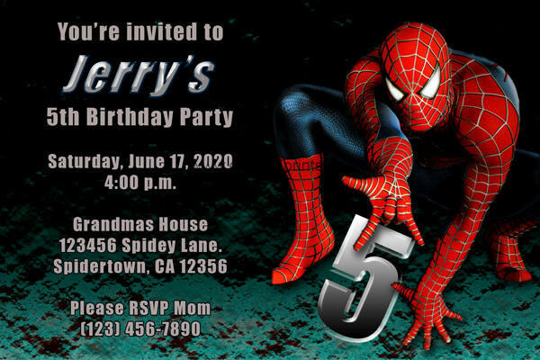 Personalized Spiderman Birthday Invitations
 Spiderman Invitations Birthday Party Invites