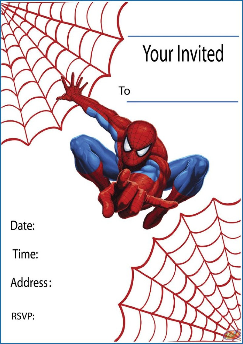 Personalized Spiderman Birthday Invitations
 Impress your guests with these Spiderman birthday invitations