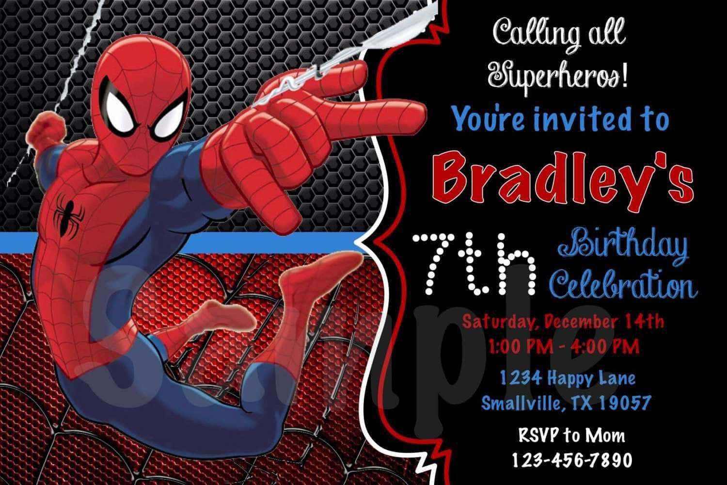 Personalized Spiderman Birthday Invitations
 Pin by anggunstore on Invitations by ecards