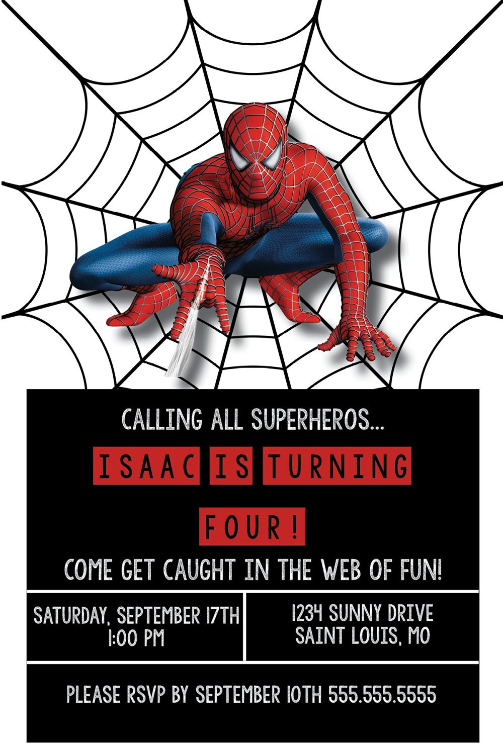 Personalized Spiderman Birthday Invitations
 Cheap Spiderman Invitations find Spiderman Invitations