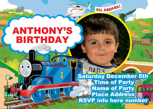 Personalized Thomas The Train Birthday Invitations
 Thomas The Train Birthday Party Invitations Template