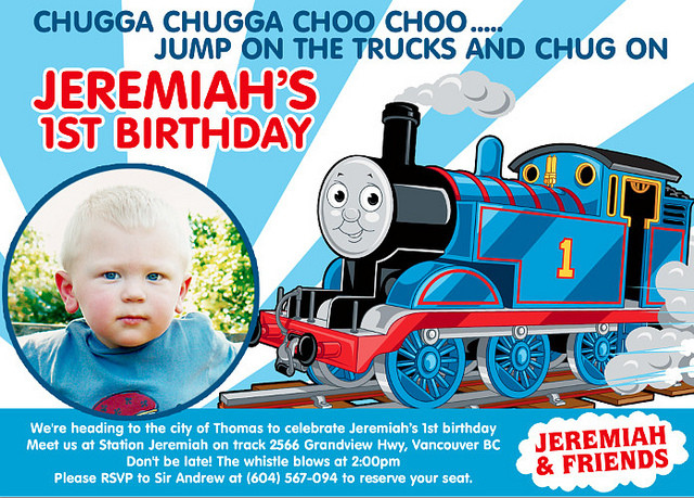 Personalized Thomas The Train Birthday Invitations
 Thomas The Train Birthday Invitations Ideas for Kids