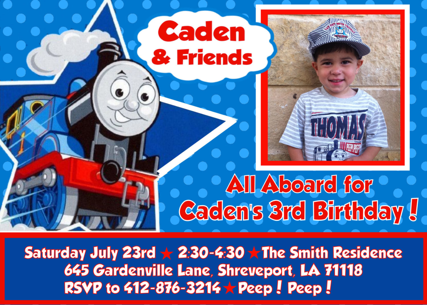 Personalized Thomas The Train Birthday Invitations
 Thomas The Train Birthday Party Invitations Template