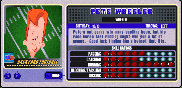 Pete Wheeler Backyard Baseball
 Backyard Sports Player Profile [30 of 30] Pete Wheeler